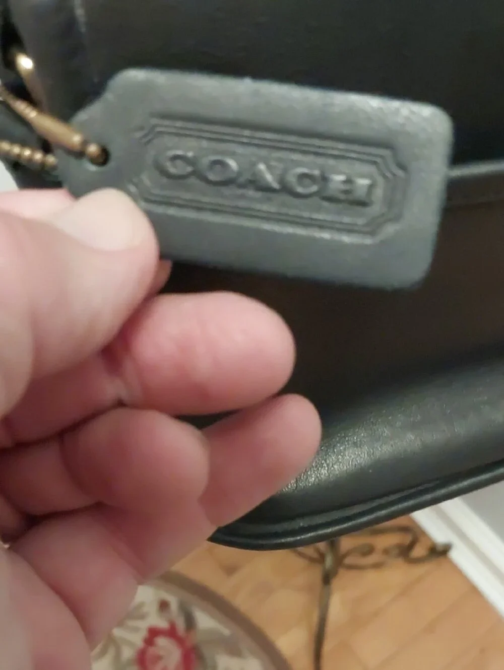 Coach Black Leather Crossbody Bag